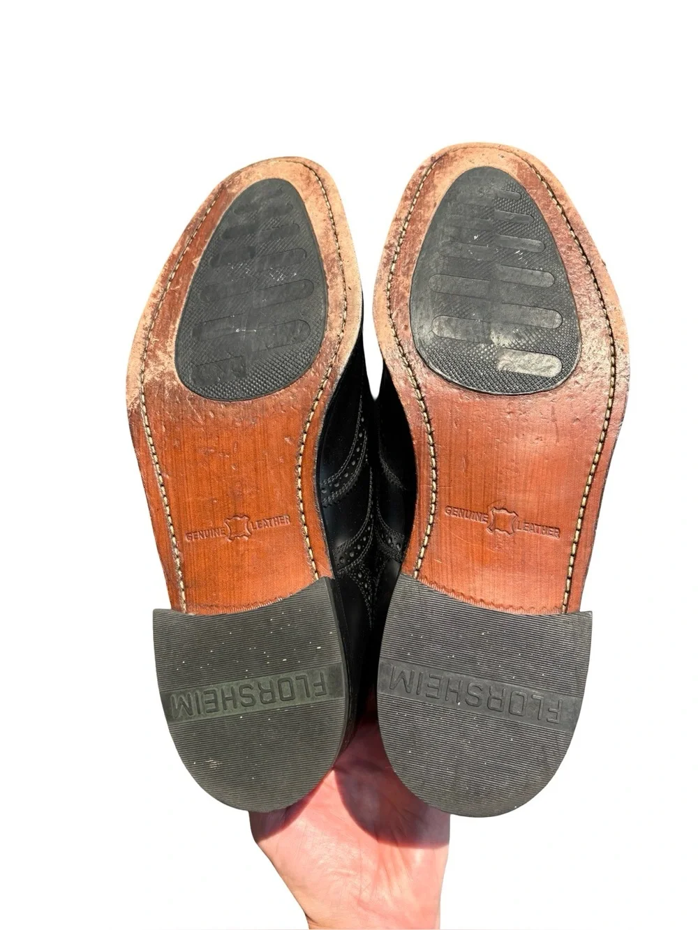 Florsheim Lexington Wingtip Oxford Black Leather Shoes Mens 9 Narrow Fit